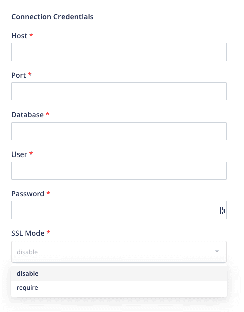 redshift connection settings
