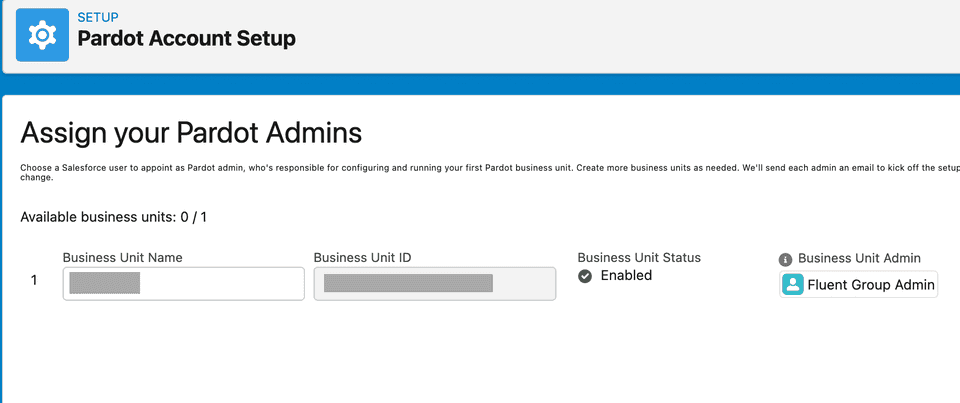 Pardot Business Unit Id