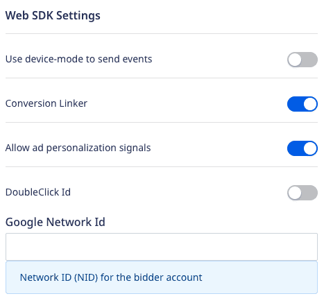 DCM Floodlight connection settings