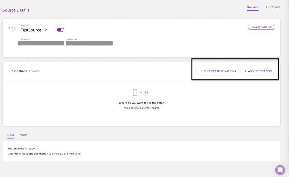 Import data from your Mixpanel source