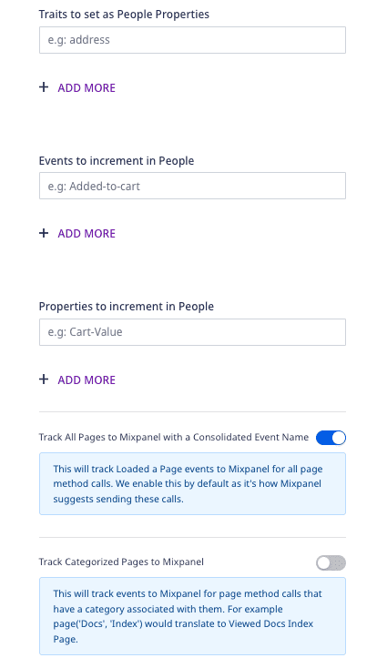 mixpanel connection settings 2