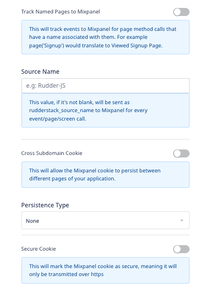 mixpanel connection settings 3