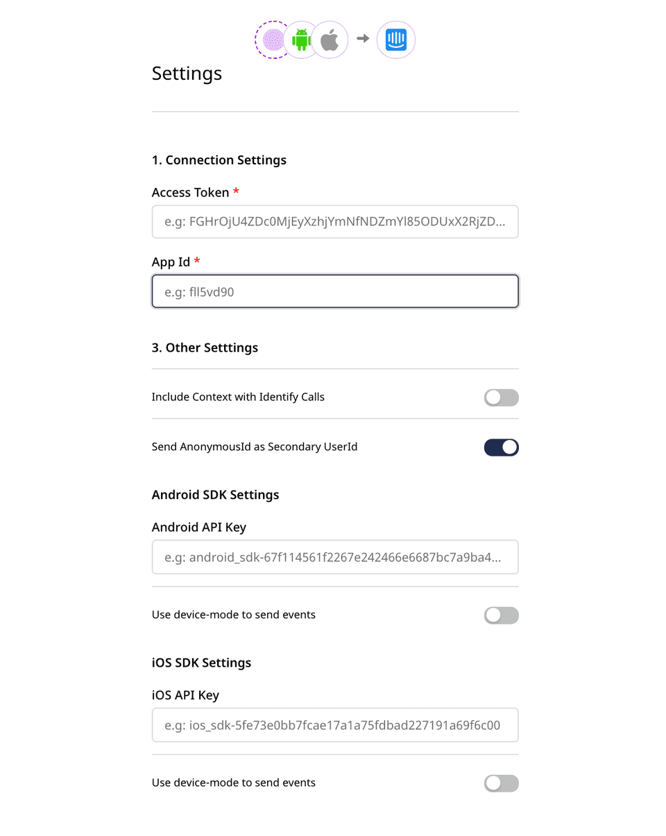 Intercom connection settings