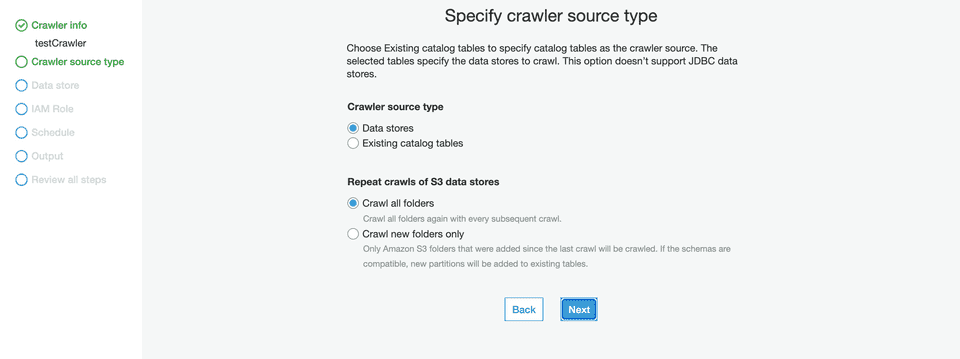 Crawler source type